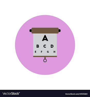 Stylish icon in color circle eyesight check vector image