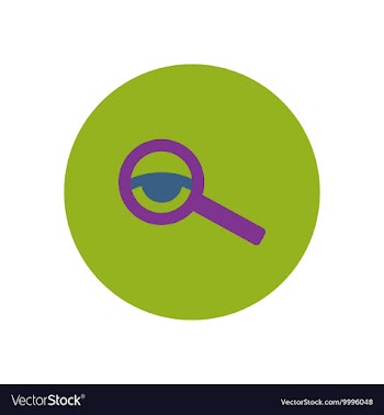 Stylish icon in color circle eyesight check vector image