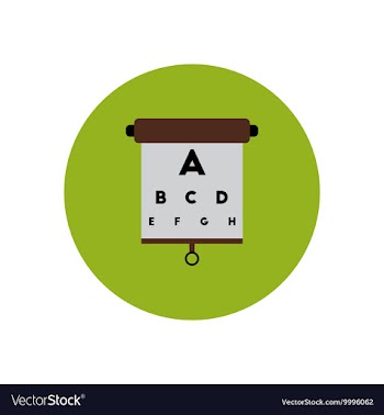 Stylish icon in color circle eyesight check vector image