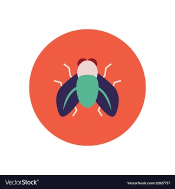 Stylish icon in color circle fly insect vector image