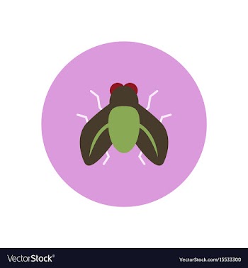 Stylish icon in color circle fly insect vector image