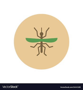 Stylish icon in color circle flying beetle vector image