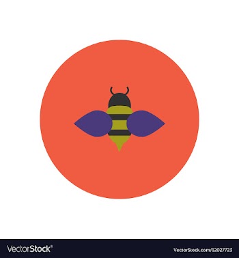 Stylish icon in color circle Honey bee vector image