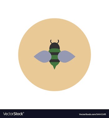 Stylish icon in color circle honey bee vector image
