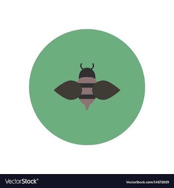 Stylish icon in color circle honey bee vector image