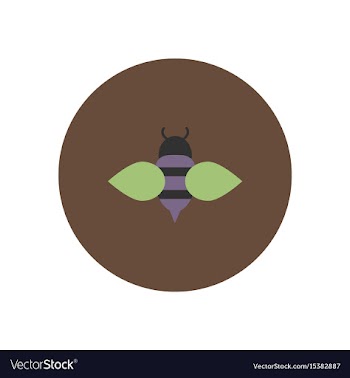Stylish icon in color circle honey bee vector image