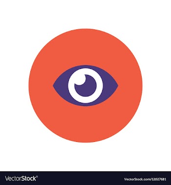 Stylish icon in color circle human eye vector image