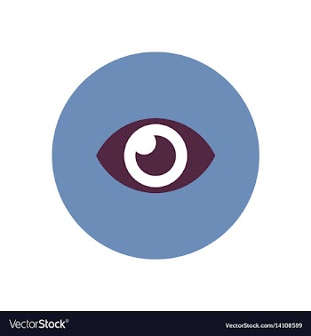 Stylish icon in color circle human eye vector image