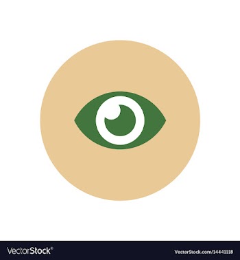 Stylish icon in color circle human eye vector image