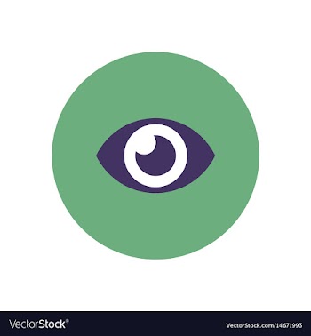 Stylish icon in color circle human eye vector image