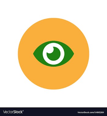 Stylish icon in color circle human eye vector image
