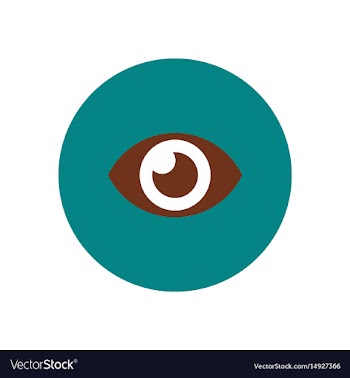 Stylish icon in color circle human eye vector image