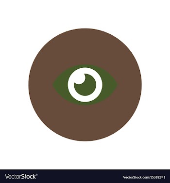 Stylish icon in color circle human eye vector image