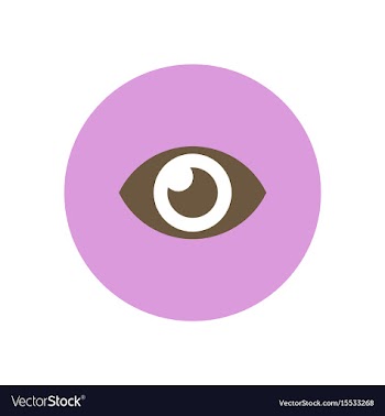 Stylish icon in color circle human eye vector image