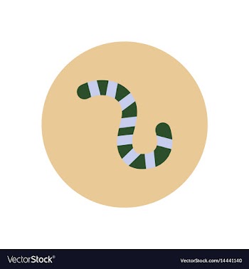 Stylish icon in color circle insect caterpillar vector image