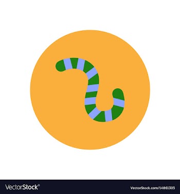 Stylish icon in color circle insect caterpillar vector image