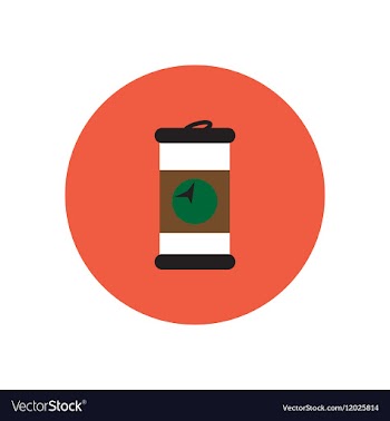 Stylish icon in color circle iron barrel vector image