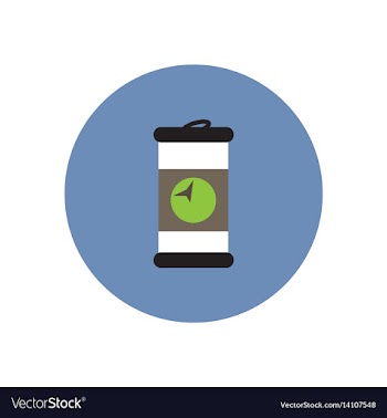 Stylish icon in color circle iron barrel vector image