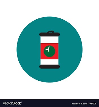 Stylish icon in color circle iron barrel vector image