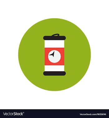 Stylish icon in color circle iron barrel vector image