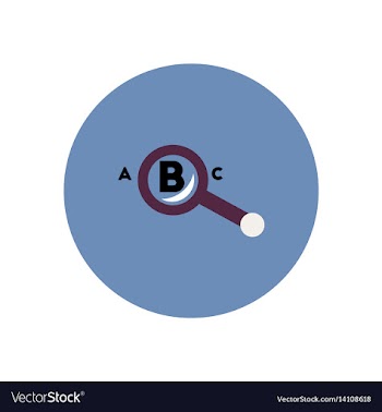 Stylish icon in color circle magnifying glass vector image