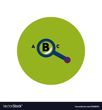 Stylish icon in color circle magnifying glass vector image