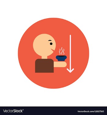 Stylish icon in color circle man drinking hot vector image