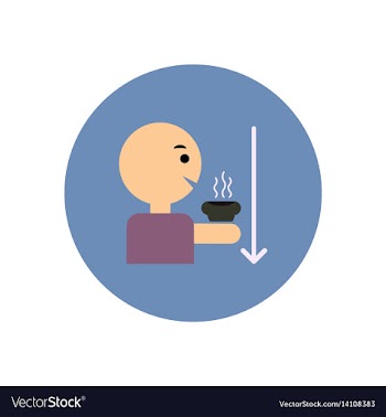 Stylish icon in color circle man drinking hot vector image
