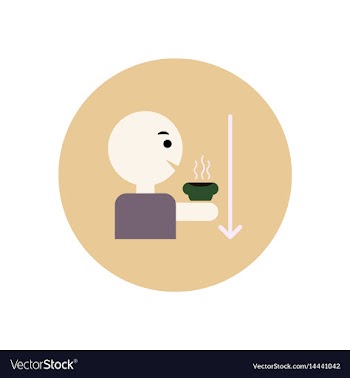Stylish icon in color circle man drinking hot vector image