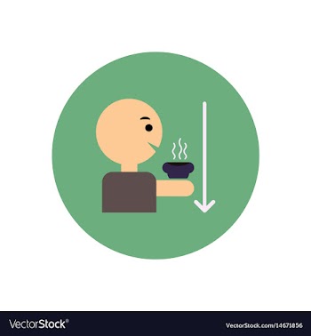 Stylish icon in color circle man drinking hot vector image