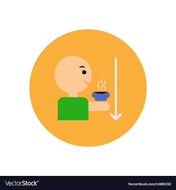 Stylish icon in color circle man drinking hot vector image