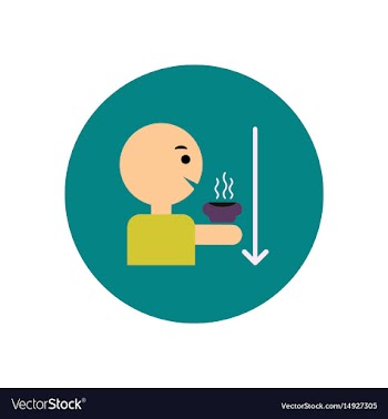 Stylish icon in color circle man drinking hot vector image