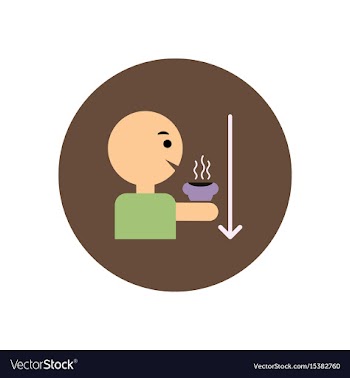 Stylish icon in color circle man drinking hot vector image