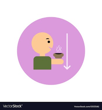 Stylish icon in color circle man drinking hot vector image