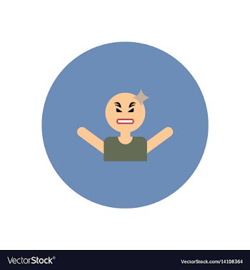 Stylish icon in color circle man headache vector image