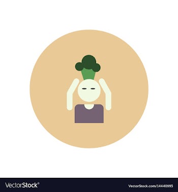 Stylish icon in color circle man headache vector image