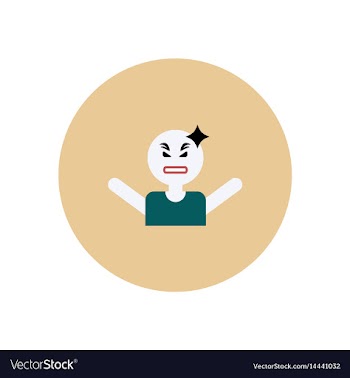 Stylish icon in color circle man headache vector image