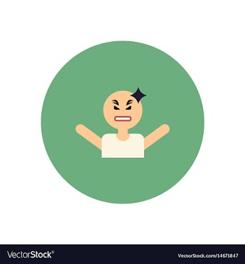 Stylish icon in color circle man headache vector image