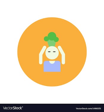 Stylish icon in color circle man headache vector image