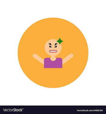 Stylish icon in color circle man headache vector image