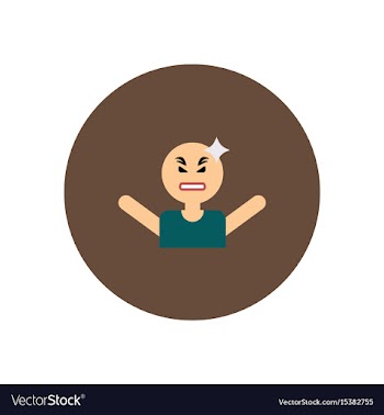 Stylish icon in color circle man headache vector image