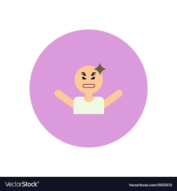 Stylish icon in color circle man headache vector image