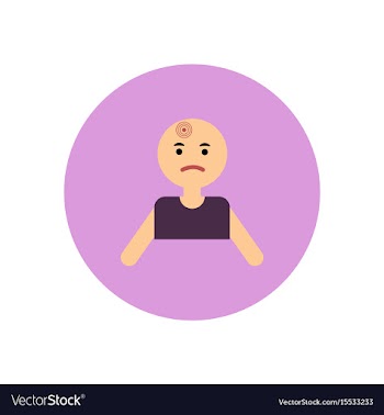 Stylish icon in color circle man headache vector image