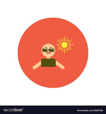 Stylish icon in color circle man in sunglasses vector image