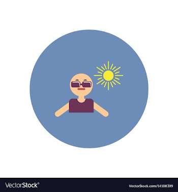 Stylish icon in color circle man in sunglasses vector image