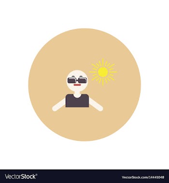 Stylish icon in color circle man in sunglasses vector image