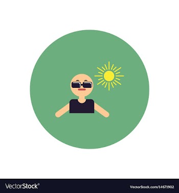 Stylish icon in color circle man in sunglasses vector image