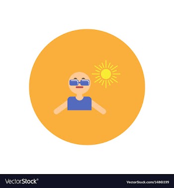 Stylish icon in color circle man in sunglasses vector image