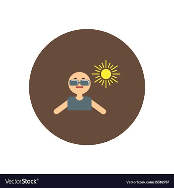 Stylish icon in color circle man in sunglasses vector image