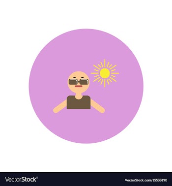 Stylish icon in color circle man in sunglasses vector image